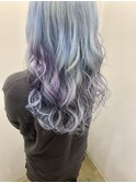 グラデーション　アイスラベンダーカラー