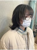 ウルフカット×濡れ感仕上げ
