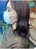 秋のワインレッドヘア