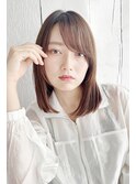 ミディアムボブ×アッシュベージュ 10代 20代 30代