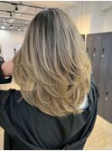 smoky beige balayage
