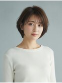 ひし形シルエットのショートボブ