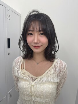 サンド 大阪梅田(sand) @hitoshi__sand ボブ/黒髪/ネビージュ/小顔/ワンレン/大阪梅田