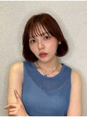 内巻きボブ　ボブ　韓国ボブ　前下がりボブ