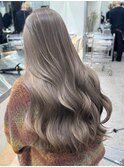 渋谷ブリーチカラーダブルカラーオリーブベージュレイヤーカット