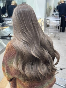 サンクマーケット 渋谷(cinq MARKET) 渋谷ブリーチカラーダブルカラーオリーブベージュレイヤーカット