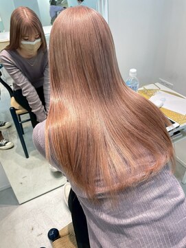  fit stand 千葉/ショートボブ/カット/パーマ/ダブルカラー/トリートメント/縮毛矯正 イメチェン/ピンクベージュ/アンブレラカラー[千葉]