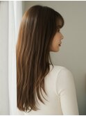 清楚系大人ストレート20代30代◎前髪あり艶髪ロングヘア越谷