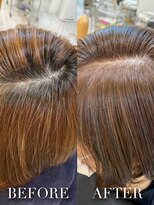 ファム 札幌大通(fam)&nbsp;春カラー和漢彩染ベージュ×切りっぱなしボブ