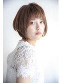 【ナチュラルハイライトで華やか】丸みフォルムで愛らしい印象に
