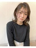 レイヤーロブ×マットベージュ