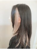 ホワイトベージュのインナーカラー