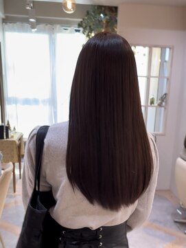 アンド ラ ブランシュ(&.La Blanche) イメチェンヘアスタイル/フェミニンロング/ダークアッシュ/大宮