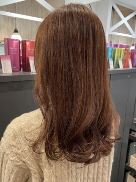 コスタ オブ リシェール(The COSTA of RICHAIR) ロングレイヤーカット+オレンジベージュ