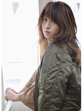 ヘアカフェ コトノハ(hair cafe Kotonoha) 【コトノハ】レイヤーロング顔周りレイヤーウルフマッシュ小顔