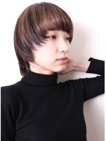 ヨファ ヘアー 芦屋店(YOFA hair) 似合わせカットイメチェンフルバングハッシュカットショート0101