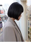 癖を活かしたナチュラルなボブヘアスタイル