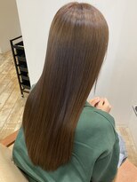ヘアースタジオ アール(Hair Studio R)&nbsp;20代30代髪質改善ミルクティーブラウン艶感ストレート透明感