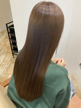 ヘアースタジオ アール(Hair Studio R) 20代30代髪質改善ミルクティーブラウン艶感ストレート透明感