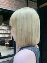 オーガニック アトリエ 大宮(organic+atelier)&nbsp;20代30代ハイトーンカラーブリーチ韓国ヘア切りっぱなしボブ