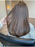 フェミニンロングxくすみベージュカラーxマロンベージュx