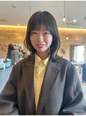透明感艶ダークカラーさりげないレイヤーカット