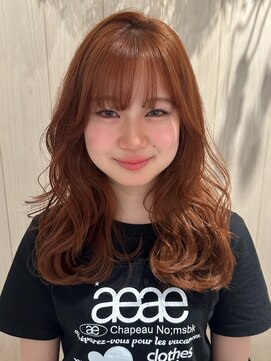 フリーラ 表参道(freera) オレンジブラウン　暖色カラー　ケアブリーチ　ダブルカラー