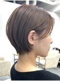 静岡ショートボブグレージュくびれショート丸みショート