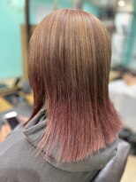 ヘアジーナ(Hair Jina)&nbsp;グラデーションカラー☆オレンジブラウン×ピンク