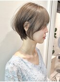 大人ショートボブ朝楽時短ヘア