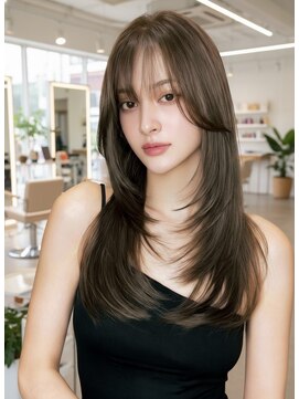 キキ(kiki) ロング韓国ヘア顔周りレイヤーおくれ毛_m0002