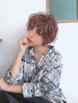 ピュアメンド 吉祥寺(Pure Mend)&nbsp;ピンクレッド×無造作ウェーブショート