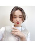  【Chill】大人かわいいマロンベージュカラーショートスタイル◎