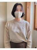 フェイスレイヤー/韓国風ボブ/ディープカラー