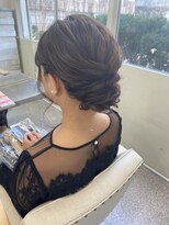 ヘアー アレス(hair ales) アップスタイル、編み込みアップ、結婚式参列ヘアセット