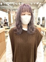 カシェル(cashel kishaba)&nbsp;ミディアムウルフ×ラベンダーグレージュ