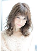 グレージュカラー/シルキーベージュ/斜めバング/銀座/東銀座