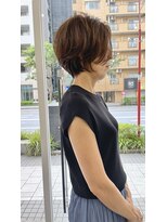 大人可愛い30代40代50ショートボブショート丸みショート