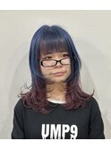 レイヤーカット×デザインカラー
