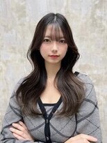 ノイズオオサカ 梅田店(NOISM OSAKA)&nbsp;小顔外ハネミディアムアッシュ20代30代40代くびれミディ韓国ヘア