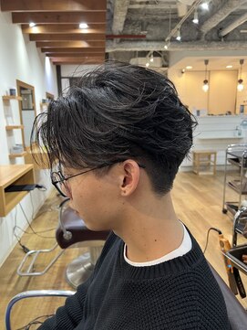 アリエッタ(aRietta) 20代ビジネス韓国センターパートオールバックニュアンスパーマ