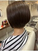 【石橋/ショート】髪質改善 酸性ストレート、ヘアカラー