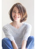 【寺尾拓巳】大人かわいいグレージュひし形小顔ボブ