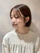 フェイス 石川町 (FACE) 柔らかブラウン/韓国風ボブ/前髪なし/切りっぱなし/齋藤