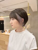 ローレン(LOREN)&nbsp;ミルクティーベージュぷつっとボブケアブリーチ 梅田