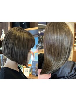 自然になじむ白髪ぼかし★巧みなハイライトや明るめカラーなど、幅広くご提案いたします♪