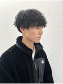 波巻きパーマ×マッシュ