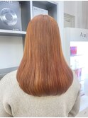 ブリーチなしダブルカラーオレンジカラーオレンジブラウンカラー