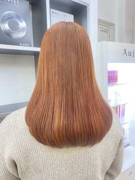 ゲーム 原宿店(GAME) ブリーチなしダブルカラーオレンジカラーオレンジブラウンカラー