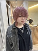 ペールピンク中性ウルフカット 【広島/本通】